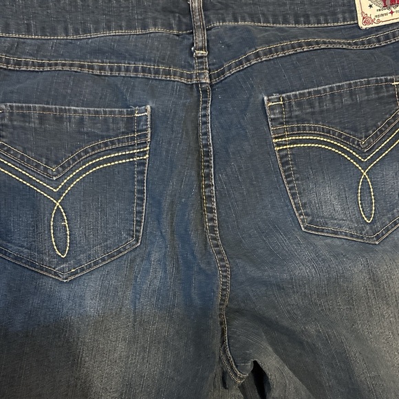 YMI Women’s Size 38x30 Blue Stretch Jeans 10” Mid-Rise Skinny Y2k Curvy Sz 18 - Picture 3 of 7